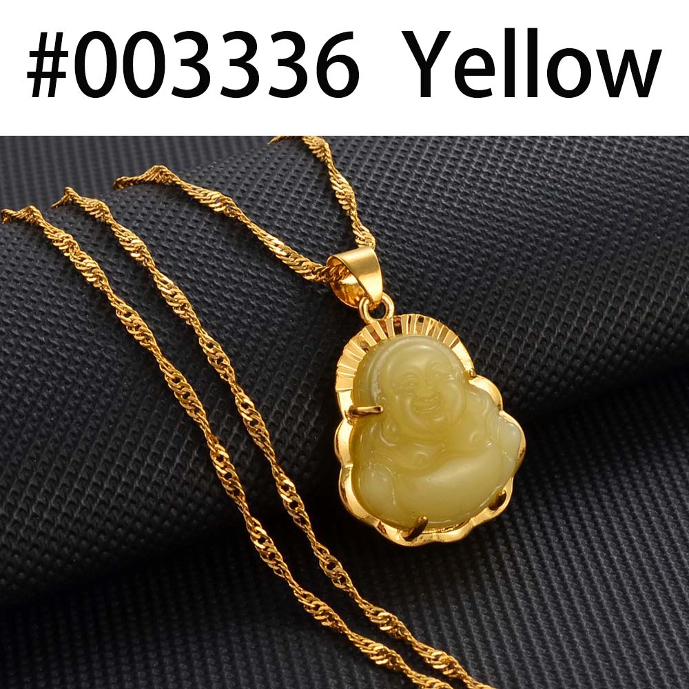 Anniyo Buddha Pendant AAA+ Necklaces Women Girls Amulet Chinese Maitreya Necklace Jewelry