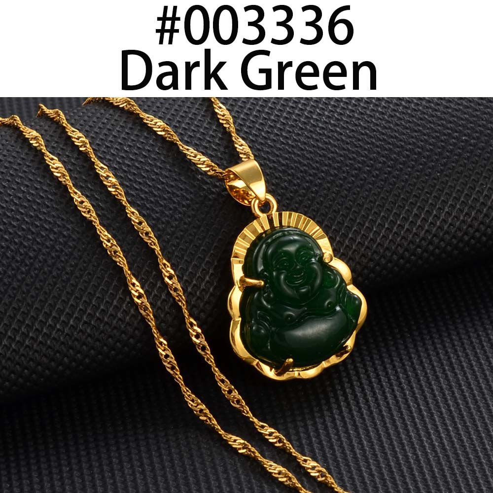 Anniyo Buddha Pendant AAA+ Necklaces Women Girls Amulet Chinese Maitreya Necklace Jewelry