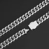 12mm Stainless Steel Jewelry Homme Cadena  Luxury Miami Cuban Link Chain AAA+ Men R