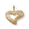 Hollow Out Heart Pendant AAA+ Baguette Necklace Charms Iced Out Prong Setting Hip Hop Jewelry