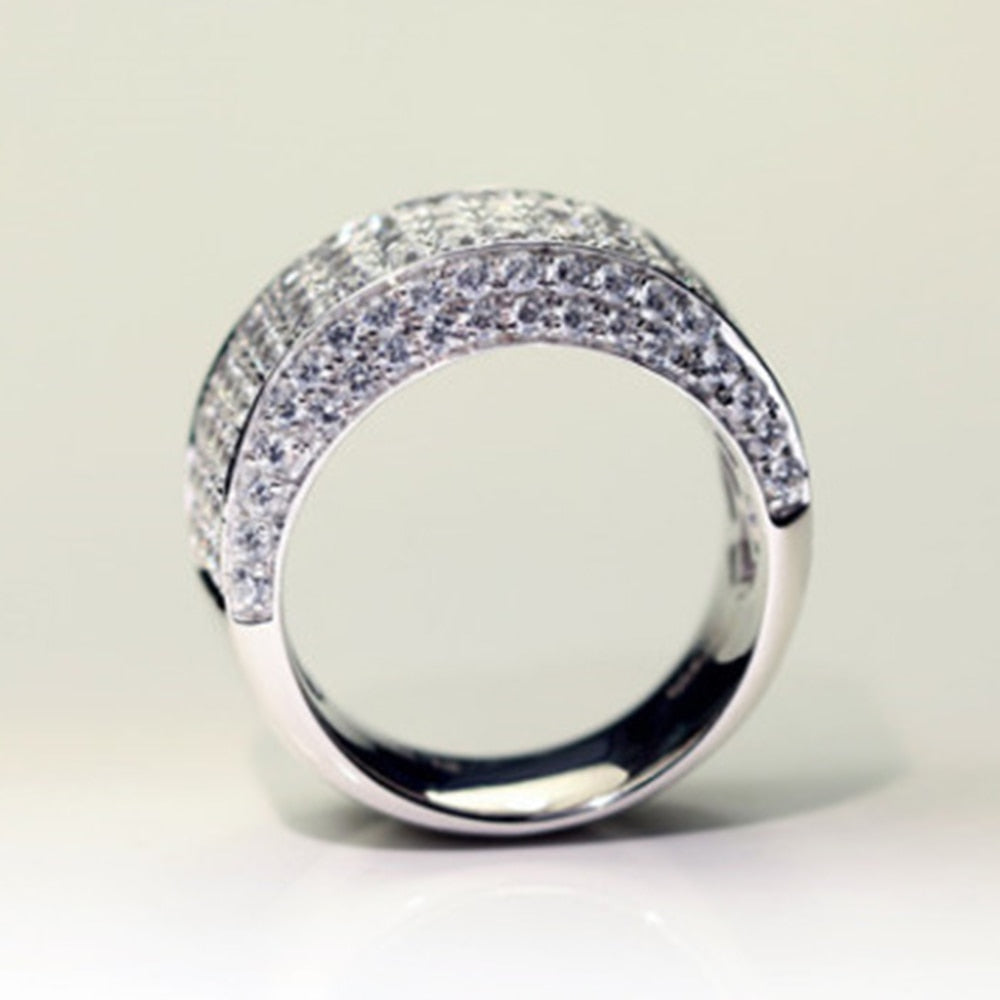 Men Ring  AAA+ Diamond Hip Hop Ring  Luxury Jewelry Shining