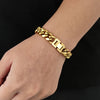 Jewelry Miami 18K Gold Plated Stainless Steel Cuban Bracelet AAA+ Link for Men