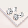 0.5-2 Carat D Color 925 Sterling Silver Stud  Earring Diamond Sparking Engagement