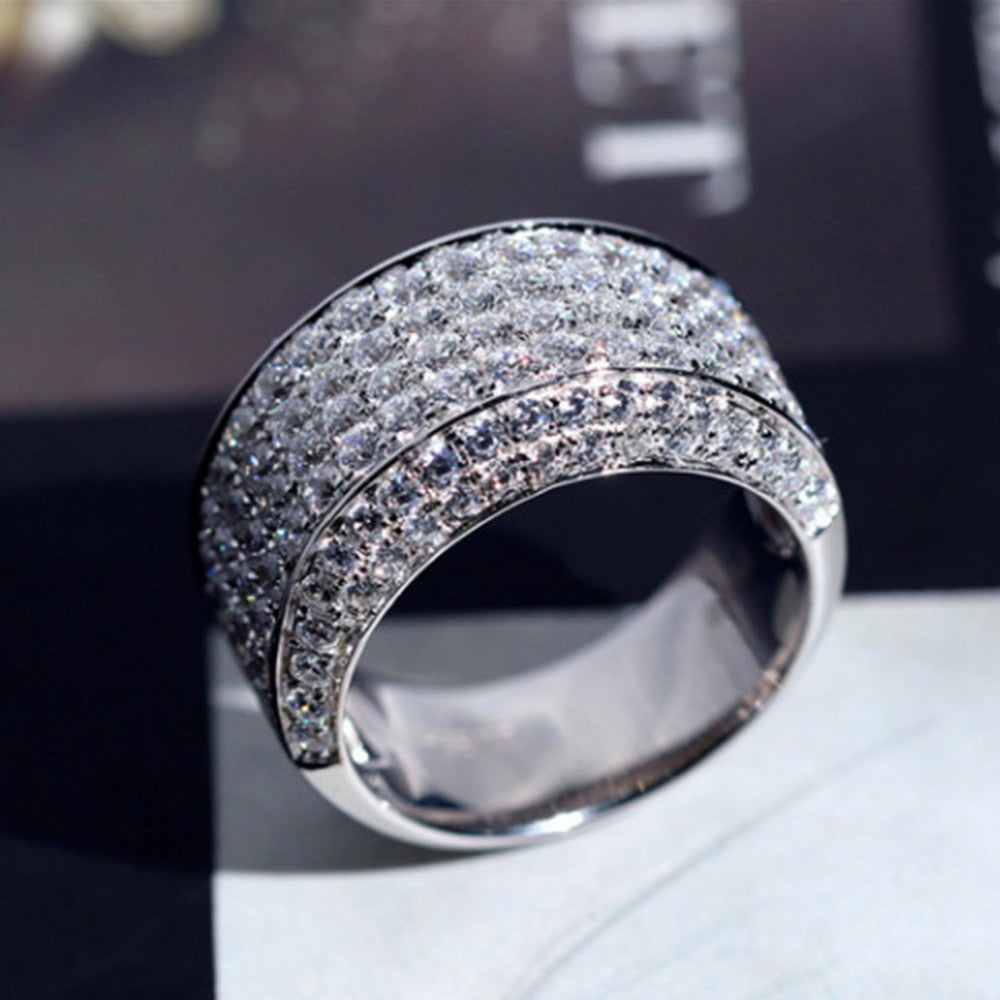 Men Ring  AAA+ Diamond Hip Hop Ring  Luxury Jewelry Shining