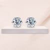 0.5-2 Carat D Color 925 Sterling Silver Stud  Earring Diamond Sparking Engagement