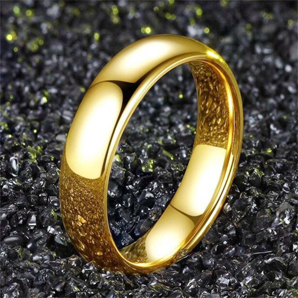 🌹 Gold Plated Ring 18K Gold Color Fashion Women Anillos Mujer Exclusive Ring AAA+