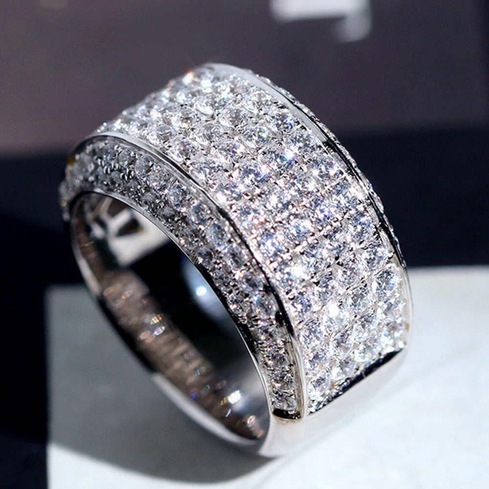 Men Ring  AAA+ Diamond Hip Hop Ring  Luxury Jewelry Shining