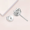 0.5-2 Carat D Color 925 Sterling Silver Stud  Earring Diamond Sparking Engagement