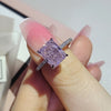 luxury pink ice cut 925 sterling silver Ring AAA+  engagement finger lady gift jewelry R7233S