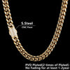 12mm Stainless Steel Jewelry Homme Cadena  Luxury Miami Cuban Link Chain AAA+ Men R