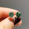 Earring Diamond  0.3-2ct Round Cut Blue Green Diamond 18K White Gold Plated 925 Steling Silver For Women Men