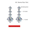 925 Silver  Drop Earring Diamond   2.6 Carat D Color VVS1 Diamond Engagement