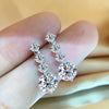 925 Silver  Drop Earring Diamond   2.6 Carat D Color VVS1 Diamond Engagement