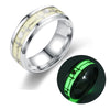 Luminous Dragon Ring  AAA+ Love Heart Retro Stainless Steel Fluorescent Rings for Men