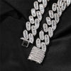 15MM Baguette AAA+ Choker Necklace Iced Out Cuban Link 2 Colors CZ Necklaces Hip Hop Jewelry