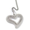 Hollow Out Heart Pendant AAA+ Baguette Necklace Charms Iced Out Prong Setting Hip Hop Jewelry