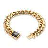 Silver 925 Chunky Cuban Miami 18k Gold Plated Bracelet AAA+ For Men