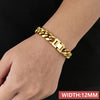 Jewelry Miami 18K Gold Plated Stainless Steel Cuban Bracelet AAA+ Link for Men