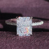 luxury pink ice cut 925 sterling silver Ring AAA+  engagement finger lady gift jewelry R7233S