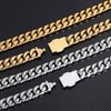 12mm Stainless Steel Jewelry Homme Cadena  Luxury Miami Cuban Link Chain AAA+ Men R