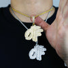 Baguette Letters OTF Pendant AAA+ Necklace Iced Out Men Women Hip Hop Jewelry Free Shipping