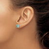 Earring Diamond  0.3-2ct Round Cut Blue Green Diamond 18K White Gold Plated 925 Steling Silver For Women Men