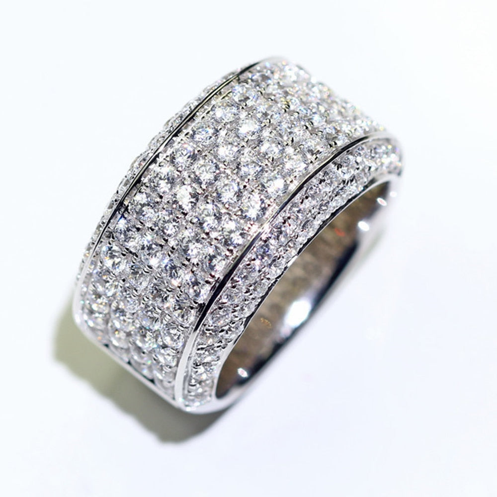 Men Ring  AAA+ Diamond Hip Hop Ring  Luxury Jewelry Shining