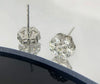 925 Silver Gold Stud Earrings VVS Moissanite Diamond