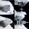 8mm width Square Earrings Iced Out prong set VVS Earring  Diamond  stud