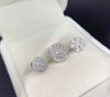 925 Silver Gold Stud Earrings VVS Moissanite Diamond